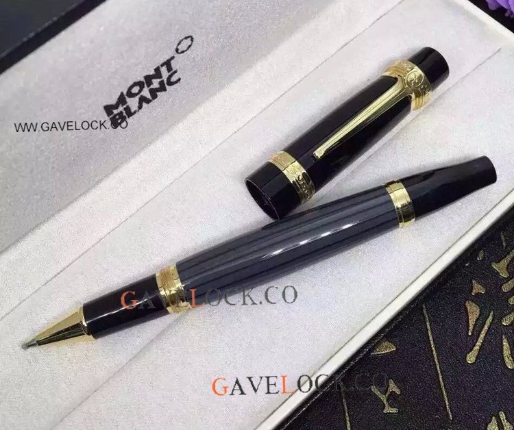 New Mont Blanc Rollerball pen Black & Gold clip / Replica Pens Online